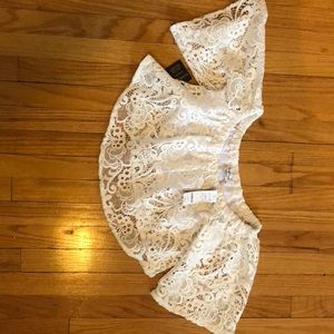 White Lace Crop Top
